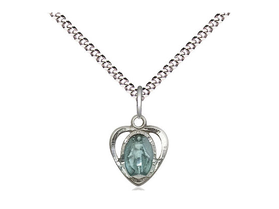BLUE HEART MIRACULOUS MEDAL 5401ESS
