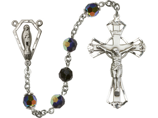 Swarovski Aurora Borealis Sterling Silver Rosary