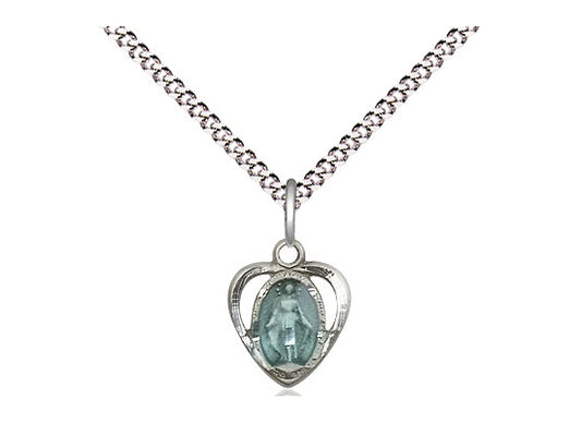 BLUE HEART MIRACULOUS MEDAL 5401ESS